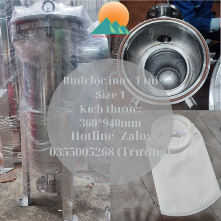 Bình Lọc Inox 1 Túi Size 1