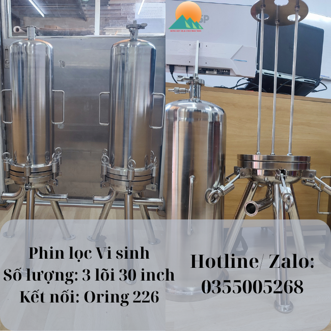 Phin lọc Inox 3 lõi 30 inch