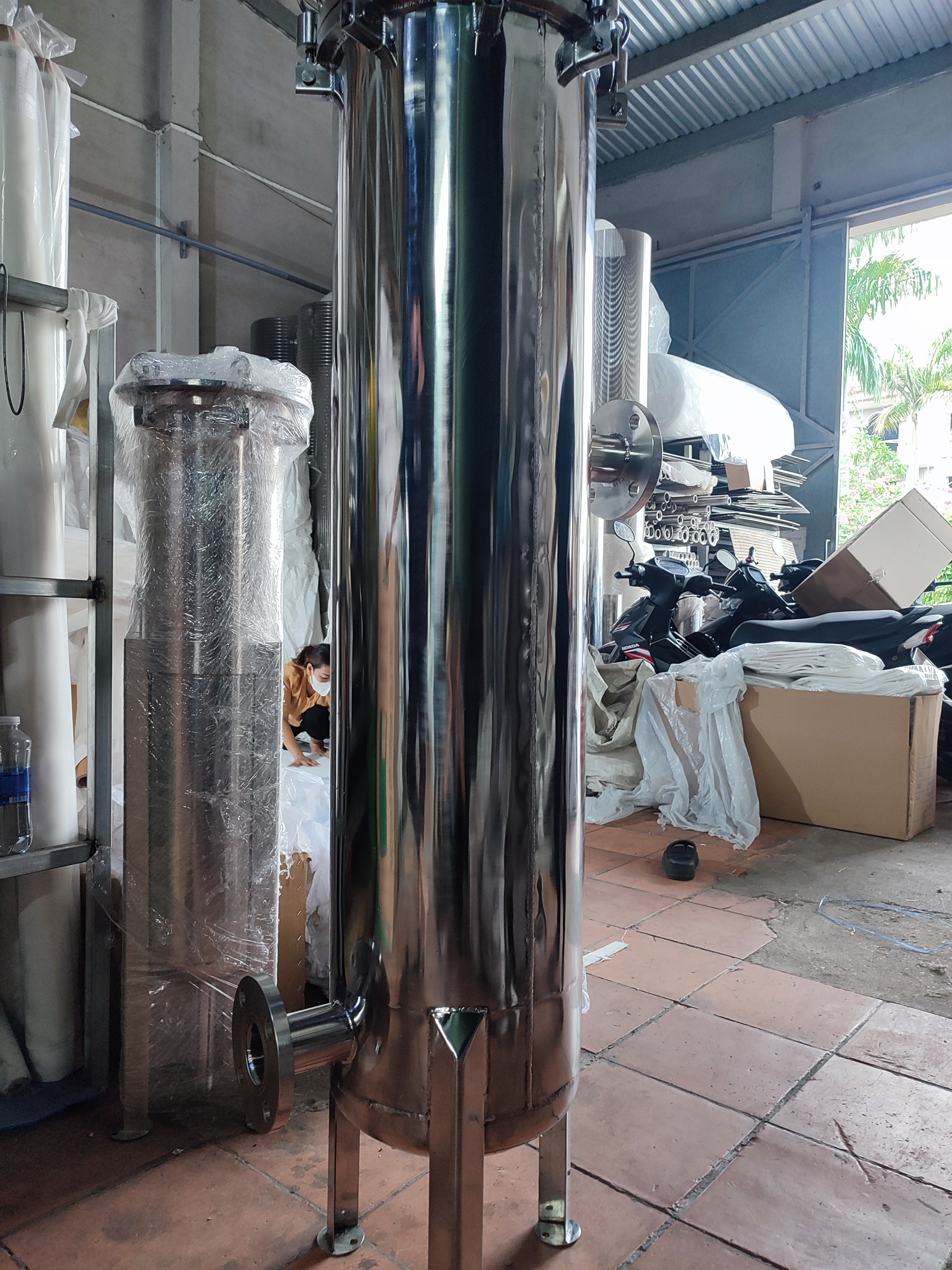 BÌNH LỌC INOX 2 TÚI SIZE 2