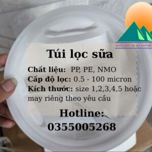 Túi lọc dùng lọc sữa