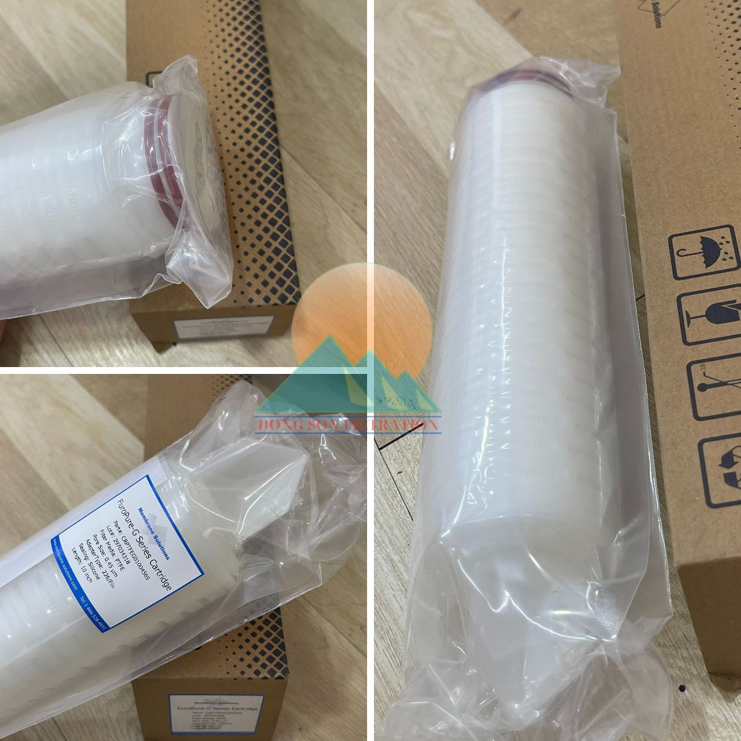 Lõi lọc giấy xếp Hydrophobic PTFE 0.45 micron 
