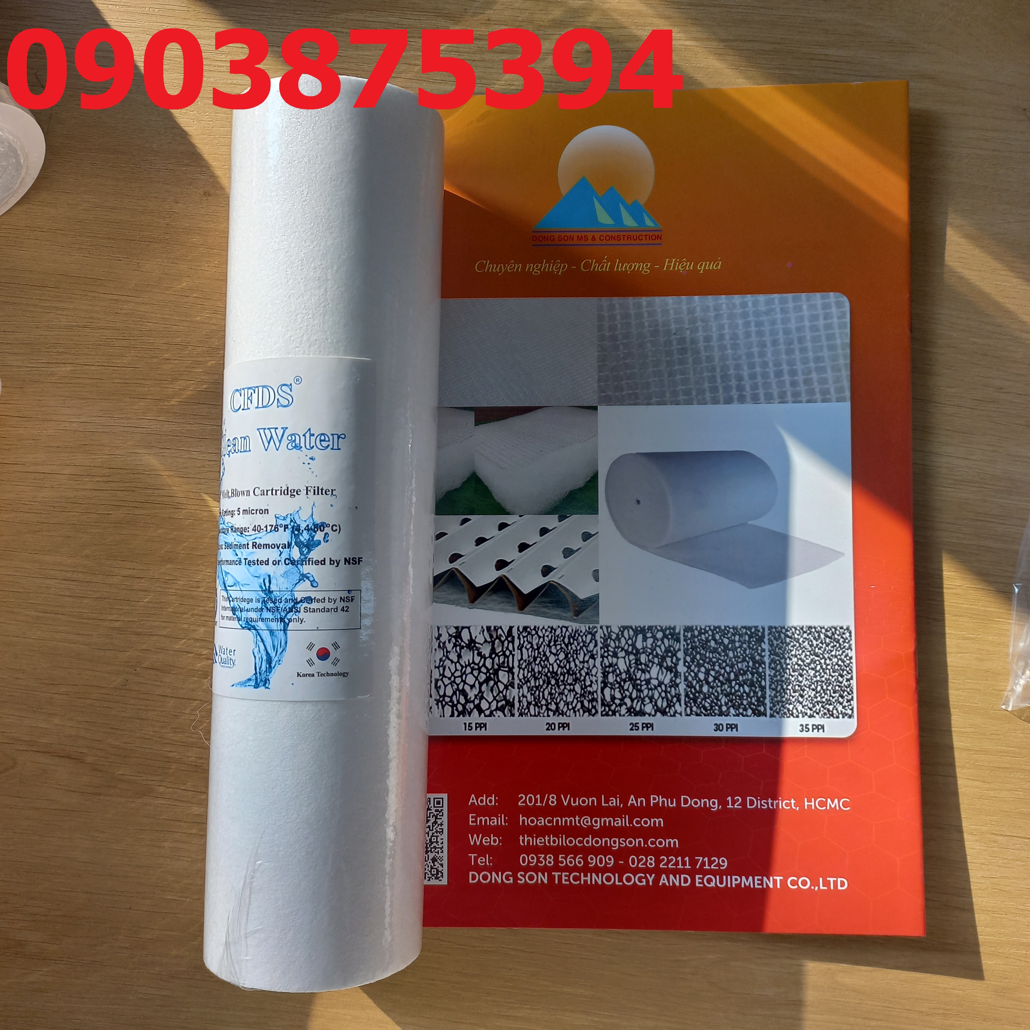LÕI LỌC NÉN TRƠN 10INCH 5MICRON