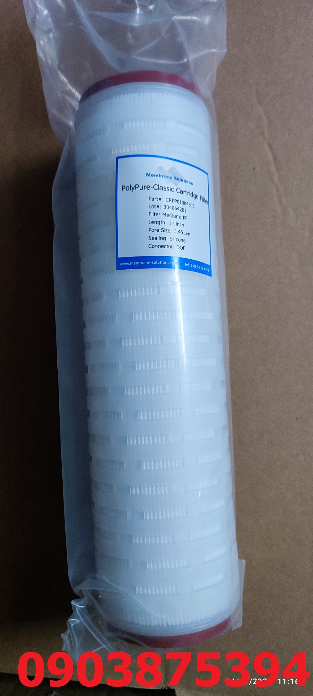 LÕI GIẤY XẾP 0.45MICRON NGHÀNH DƯỢC