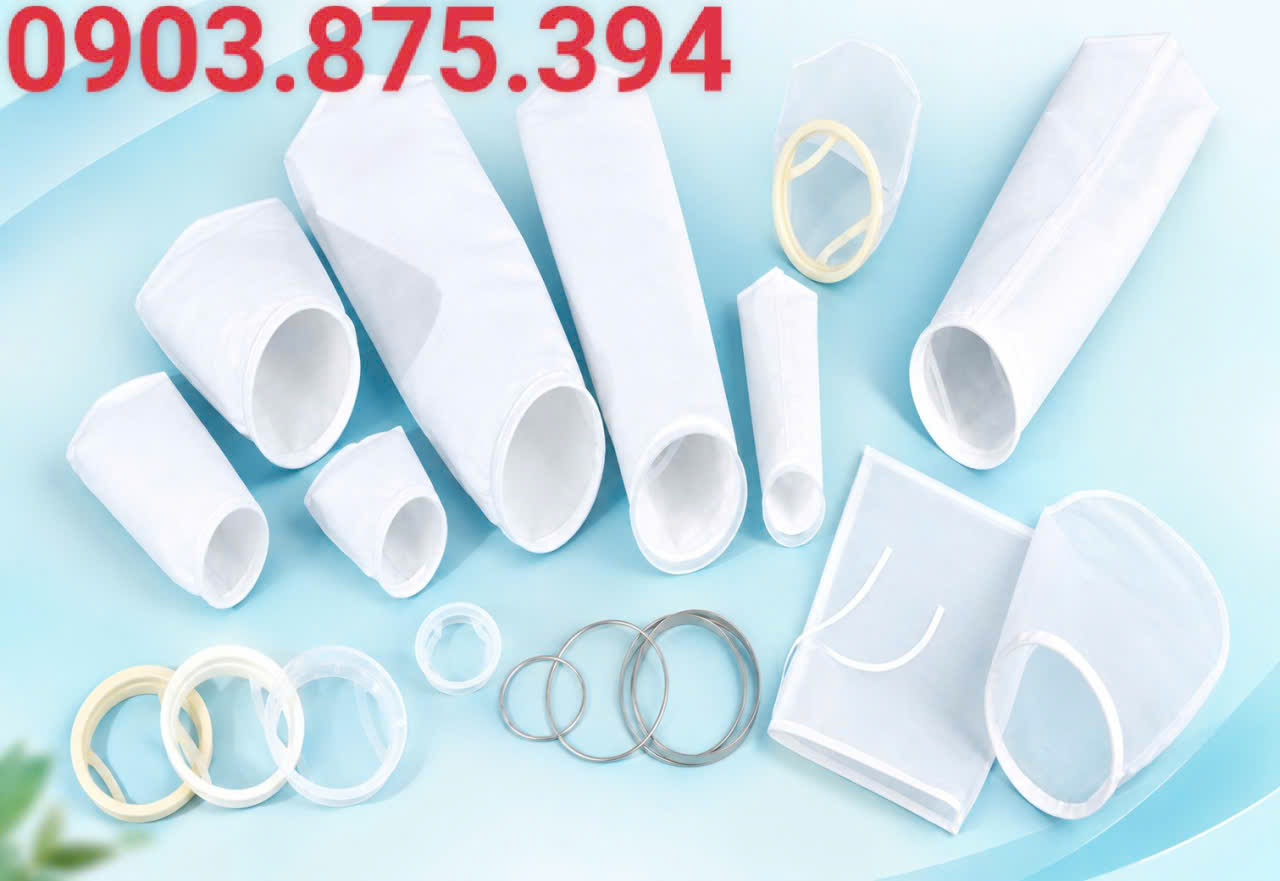 TÚI LỌC POLYESTER 150 MICRON SIZE 1 MIỆNG VÒNG INOX